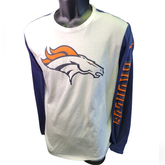 Nike Dri-FIT Denver Broncos Long Sleeve Shirt sz M‎ - Picture 1 of 7